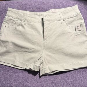 Time and Tru White Denim Jean Shorts